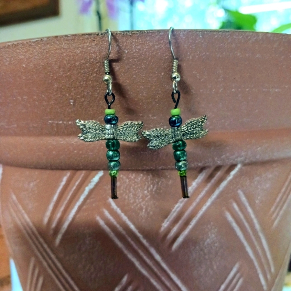 Dragonfly Earrings Handmade